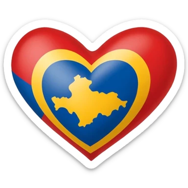 Bandera de asturias en corazón  sticker