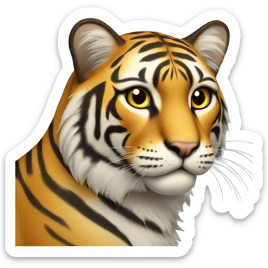 Yellow and black giant cat sticker