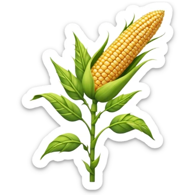 Make the wilted rose emoji but a stalk of corn but shaped like this emoji: 🥀🥀🥀 sticker