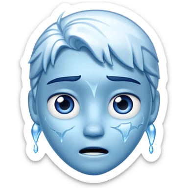 Frozen icy distraught iOs emoji sticker