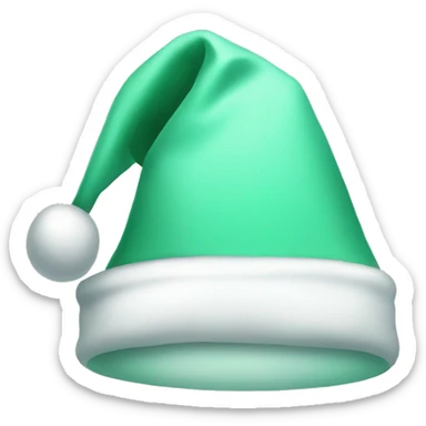 Mint Green Santa hat sticker