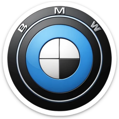 A BMW LOGO with correct colours in it sticker