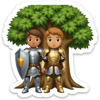 A guard protecting a large tree sticker