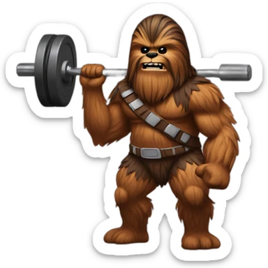 chewie weightlifting sticker