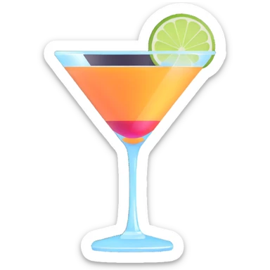 fancy cocktail in a martini glass sticker