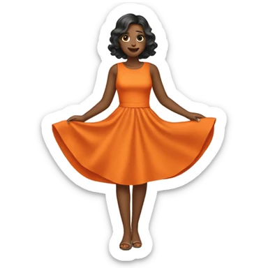 one orange dress sticker