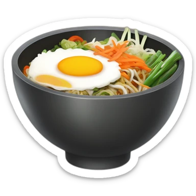 bowl of vegetable bibimbap sticker