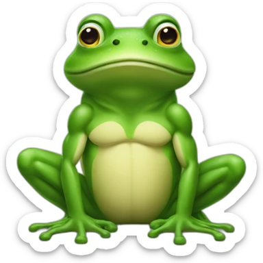 Grenouille avec biceps sticker