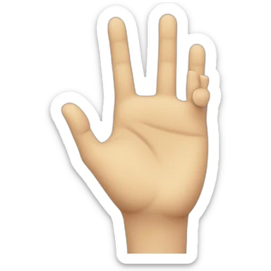 Hand die vor das Gesicht gehalten wird sticker