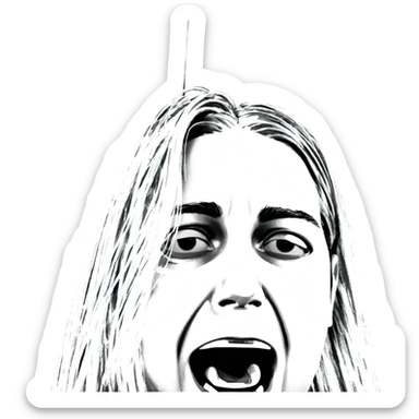 monochrome boy meme expression sticker