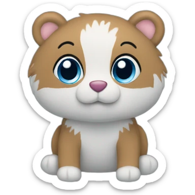 dar blue stuffed animal  sticker