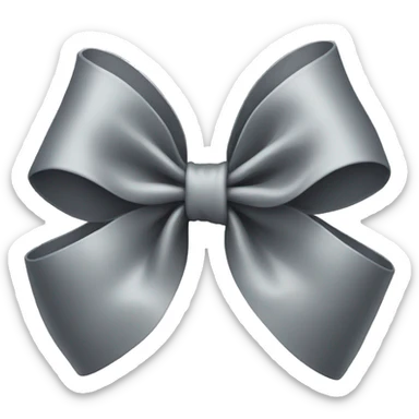 grey bow sticker