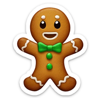 Gingerbread man sticker