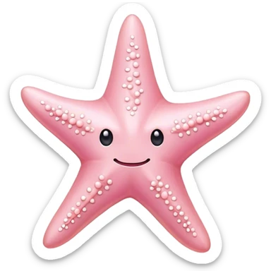 pastel pink starfish sticker
