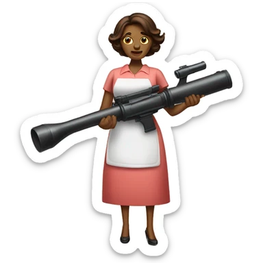 house wife with bazooka sticker