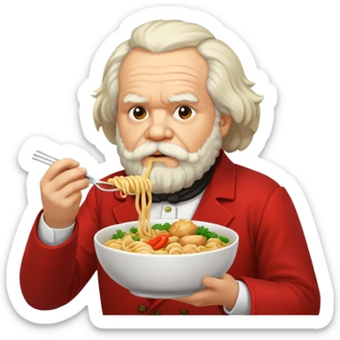 Marx ăn mì gà sticker