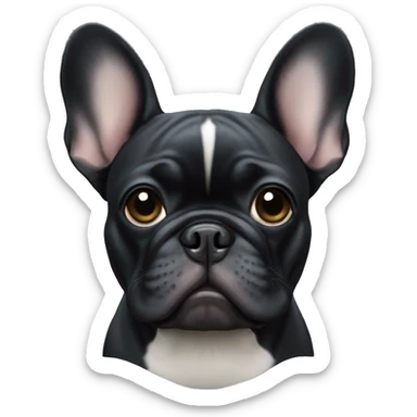 black french bulldog sticker