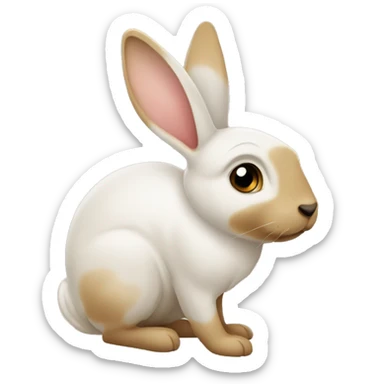 Ein Kaninchen das die Zunge rausstreckt sticker