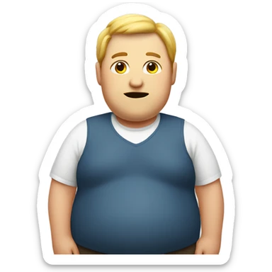 Fat person sticker