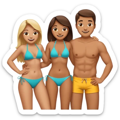 A Man Slapping a woman on her butt sticker