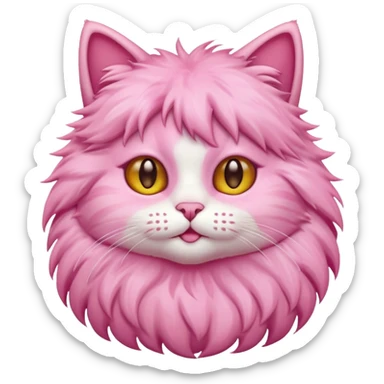 pink cat emoji sticker