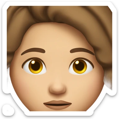 Lazy fat white girl with brown hair sticker