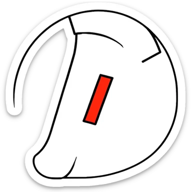 red exclamation point sticker