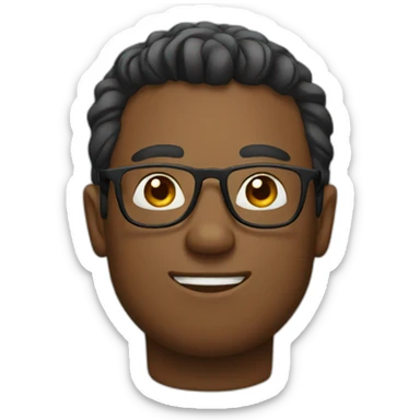 Horseman wearing glasses  sticker