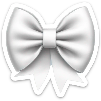 White bow  sticker