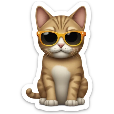 Cat with sunglasses sticker