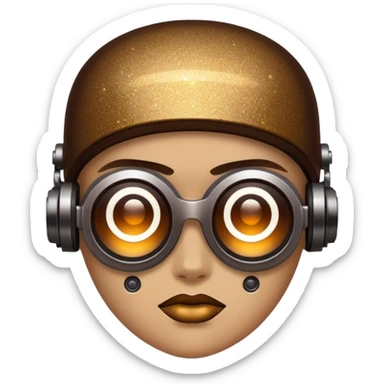 glitter cheap brown cyberpunk sticker