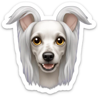 skeleton Chinese Crested sticker