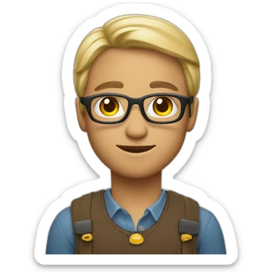 A folk wearing apple vision pro sticker