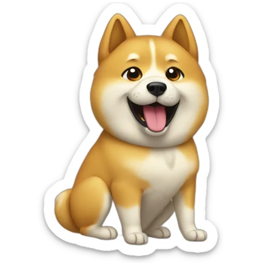 doge giving a hug sticker