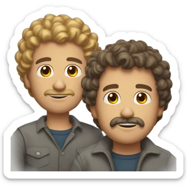 Larry moe and curly sticker