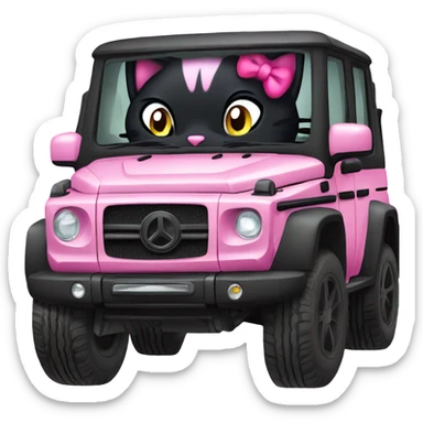 Hellos kitty kuromi on a g wagon sticker