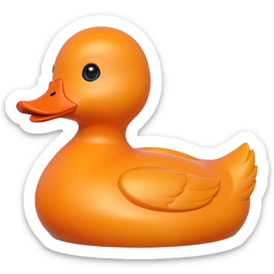 orange toy duck sticker