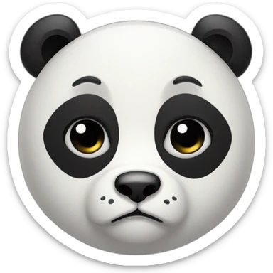 double sad panda sticker