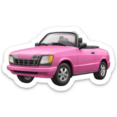 Crie um carro rosa sticker
