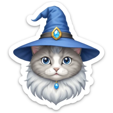 A wizard cat sticker