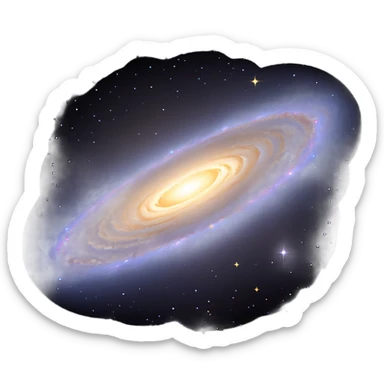 Milky Way Galaxy with a glowing center sticker