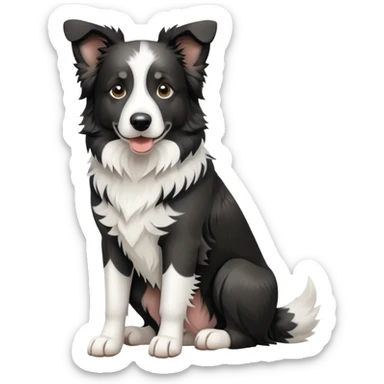 Merle Border Collie Sitting sticker