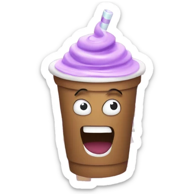 a purple milkshake in a maze  sticker