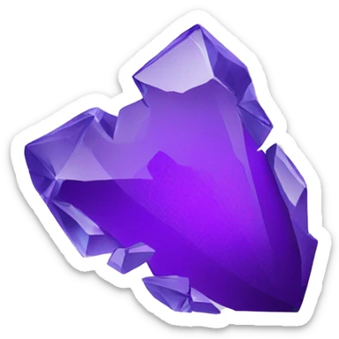 violet broken glass fragments sticker
