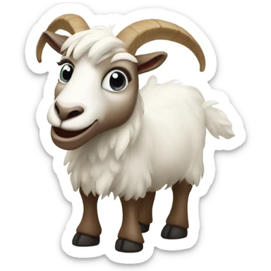 Merry Christmas goat sticker