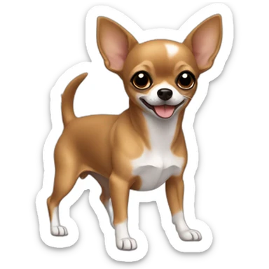 small brown chihuahua enjoy sticker