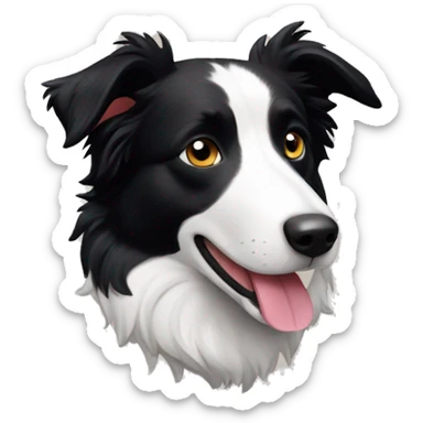 perro border collie silueta  sticker
