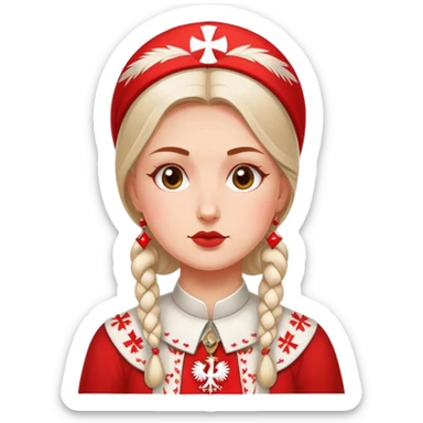 polish patriot woman nationalist sticker