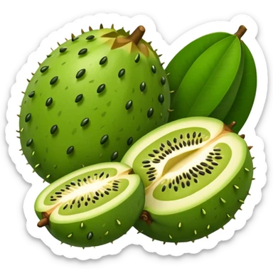 feijoa fruit sliced open sticker