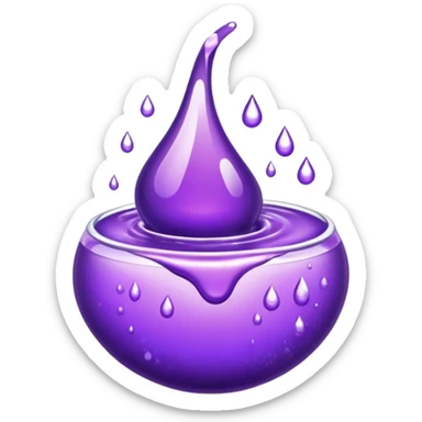 glitter purple remedy sticker